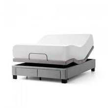 Load image into Gallery viewer, Malouf Duncan Platform Bed Base with a bed