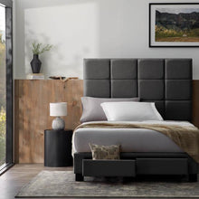 Load image into Gallery viewer, Malouf Duncan Platform Bed Base with a bed in a room