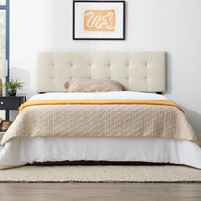 Load image into Gallery viewer, Ivory Davis Upholstered Headboard with bed