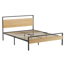 Load image into Gallery viewer, Natural Thompson Bed Wood and Metal Platform Bed