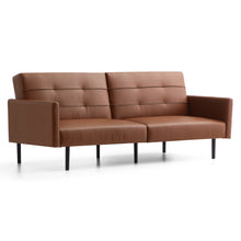 Load image into Gallery viewer, Thomas Sofa Bed Faux Brown