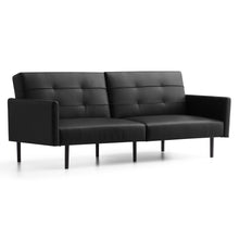 Load image into Gallery viewer, Thomas Sofa Bed Faux Black
