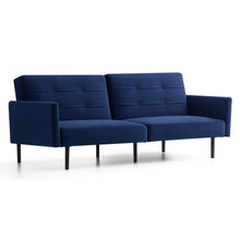 Load image into Gallery viewer, Thomas Sofa Bed Navy Velvet