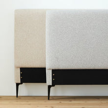Load image into Gallery viewer, Upholstered Platform Bed Anderson Bed in Beige and Light Gray Color