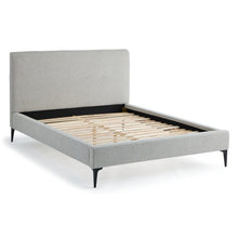 Load image into Gallery viewer, Light Gray Upholstered Platform Bed Anderson Bed