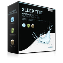 Load image into Gallery viewer, Sleep Tite Five Sided Smooth Mattress Protector Packaging