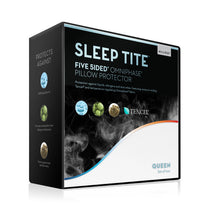 Load image into Gallery viewer, Sleep Tite Five 5ided Omniphase Mattress Protector Queen Packaging