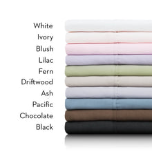 Load image into Gallery viewer, Stack of Brushed Microfiber Sheet Set with labels