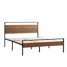 Load image into Gallery viewer, Brown Thompson Bed Wood and Metal Platform Bed