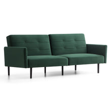 Load image into Gallery viewer, Green Velvet Thomas Sofa Bed