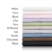Load image into Gallery viewer, Stack of Brushed Microfiber Sheet Set with labels
