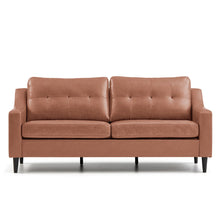 Load image into Gallery viewer, Bingham Sofa Faux Caramel Brown
