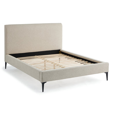 Beige Upholstered Platform Bed Anderson Bed